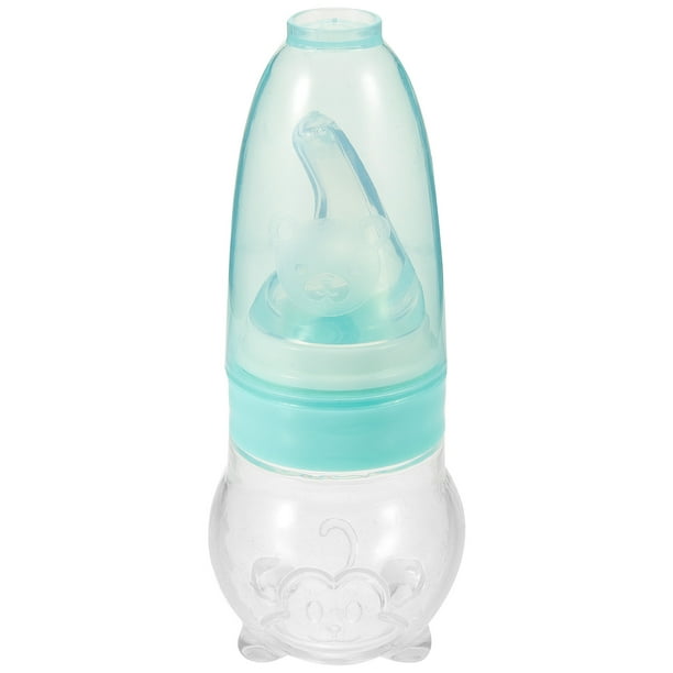 EeaseMX Biberón creativo y práctico, dispensador portátil de medicamentos para bebés (70 ml, azul)