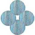 thumbnail image 2 of GZHJMY Blue Summer Wooden Round Placemats Durable Non-Slip Heat and Stain Resistant Placemat for Kitchen Table Decoration Outdoor BBQ Activities(4PCS) Table Mat, 2 of 7