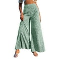 thumbnail image 2 of hirigin Women's Wide Leg Pants, High Waist Floral Printed Baggy Loose Casual Straight Trousers, XS/S/M/L/XL, 2 of 6