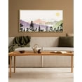 thumbnail image 4 of SHENIFY Landscape Mountain Wall Art 20x40in Natural Framed Set Watercolor Sunrise Pine Tree Forest Nature Scenry Wilderness Farmhouse Rustic Modern Art Decorative, 4 of 5