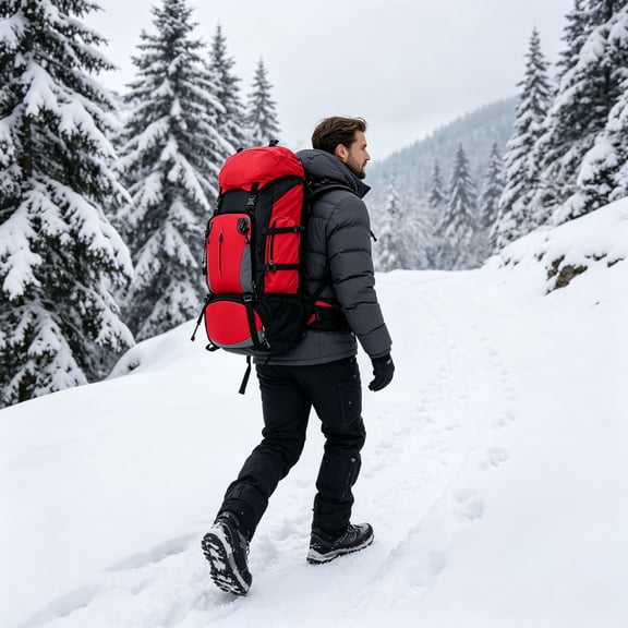 CSStudio 90L Large Capacity Nylon Backpacking Backpack Waterproof Lightweight Outdoor Camping Hiking Travel Backpack Unisex