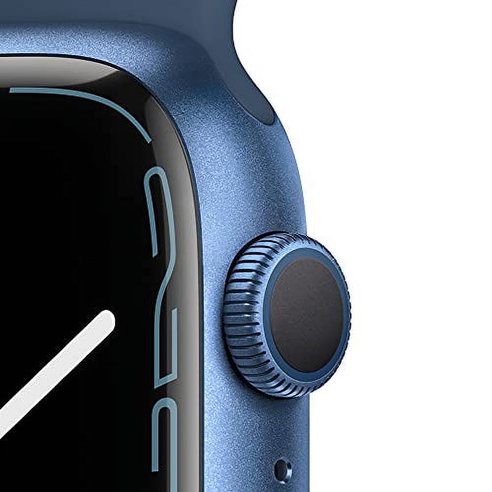 Restored Apple Watch Series 7 GPS, 45mm Blue Aluminum Case with Abyss Blue Sport Band - Regular (Refurbished)
