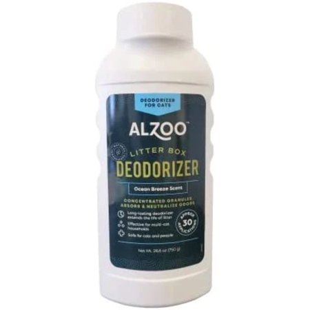 UPC: 3420900110048 | ALZOO Litter Box Deodorizer for Cats – Ocean Breeze 26oz.