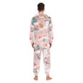 thumbnail image 4 of FORMRS Onesies Pajama for Adults Unisex Hoodie Winter Jumpsuit One Piece Sleepwear, Sizes S-2XL, Pink Christmas Snowman, 4 of 7