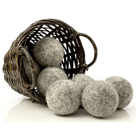 Dry Sweet - Kitchow Organic Dark Wool Dryer Balls, 8-Pack â?? Made for Drying Colors/Darks â?? Natural Ecofriendly Fabric Softener â?? Reusable Dryer Sheets for Infants
