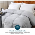 thumbnail image 5 of Gray Feathers Down Comforter Twin - 100% Organic Cotton, Medium Warm All Seasons Machine Washable Duvet Insert with Tabs (68x90, Mirage Grey), 5 of 16