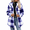 03-Blue, variant on Womens Fleece Jackets Casual Mock Neck Plaid Jacket with Pockets Button Up Long Sleeve Outerwear for Womens Winter Fashion Black S