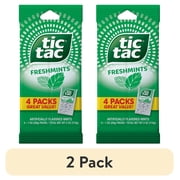 (2 pack) Tic Tac Freshmints, On-the-Go Breath Mints, Pocket-Sized Mints, 4 Count Multipack, 1 oz Each