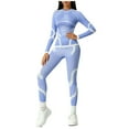 thumbnail image 2 of Antqov Thermal Underwear for Women, Roundneck Printed Tight Fitting Ski Quick Dry Solid Color Thermal Top Bottom Set, Winter Warm Comfortable Lightweight Base Layer Sets, 2 of 4