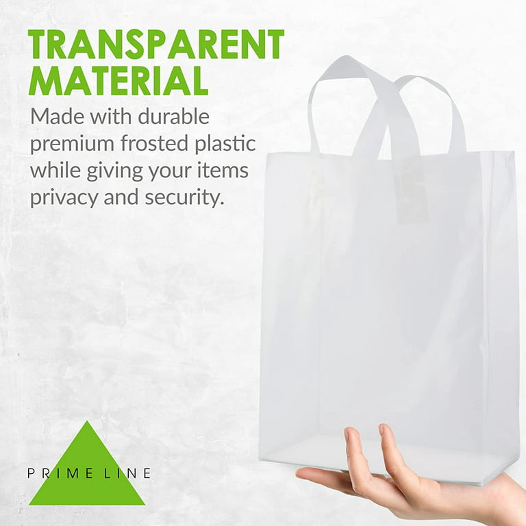 Prime Line Packaging Clear Plastic Bags with Soft Loop Handles