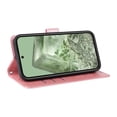 thumbnail image 4 of Designed for Google Pixel 8A Case Wallet,Women Flip Folio Cover with Butterfly & Flower Embossed PU Leather Stand Credit Card Holders Slots Wrist Strap Shockproof Phone Case,Pink, 4 of 11