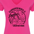 thumbnail image 4 of Inktastic Summer Vacation Mode Clearwater Beach Florida Women's V-Neck T-Shirt, 4 of 5