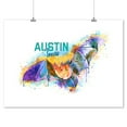 thumbnail image 2 of Austin, Texas, Bat, Watercolor (9x12 Wall Art Print, Home Decor), 2 of 3