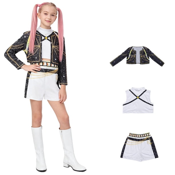 Disfraz de cazador de Halloween for niños grandes, Rumi, Mira, Zoey, cantantes, baile, escenario, juego de rol, trajes de cosplay for niños, 2026