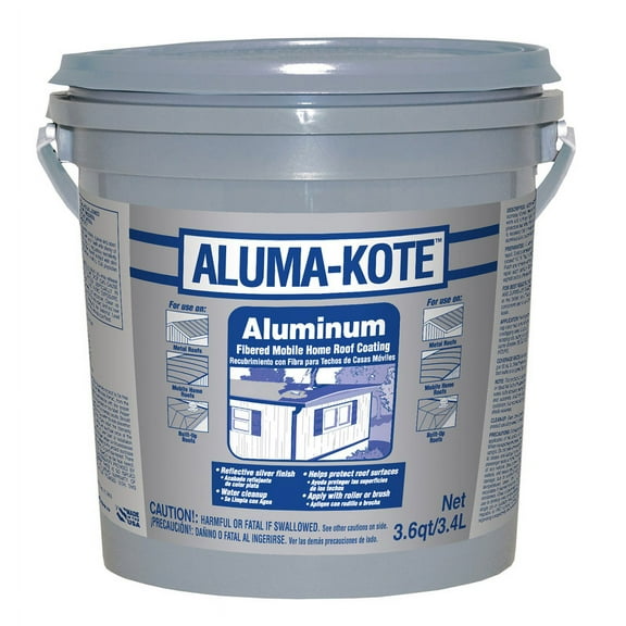 Gardner 6241-GA Aluminum Mobile Home Roof Coating, Fibered, 3.6-Qts. - Quantity 1