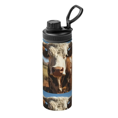 

Ocsxa Cute Daisy Cow Print 18oz Stainless Steel Water Bottle Unisex Water Bottle Insulated Sports Water Cup Flask for Cold Water Drinks/Sports/Travel/Car/School