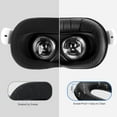thumbnail image 4 of Facial Interface & Face Cover Pad for Oculus Quest 2, Sweat-Proof PU Foam Cushion - VR Accessories for Meta Quest 2, Compatible with Oculus Quest 2 Original Spacer, 4 of 7