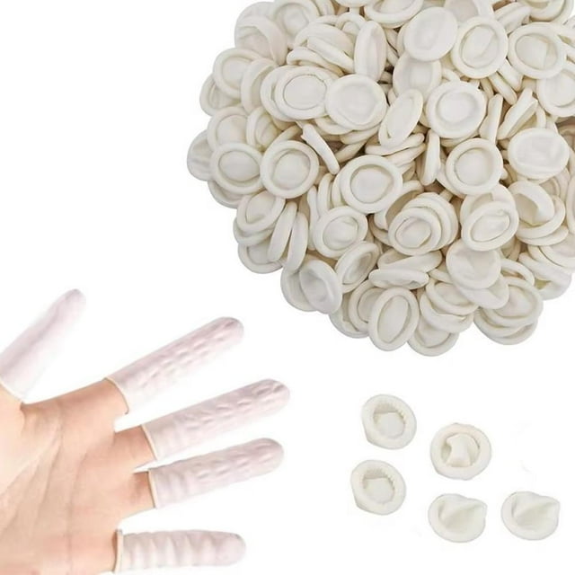 100 Pcs Protège-Doigts, Manchons en Silicone pour Protection des Bouts des Doigts, Protège-Doigts en Latex Jetables, Fait Main Anti-Statique, Capuchons de Gants Protecteurs de Doigts