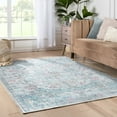 thumbnail image 5 of Well Woven Apollo Blythe Modern Vintage Blue 2'7" x 9'6" Runner Easy Clean Rug, 5 of 8
