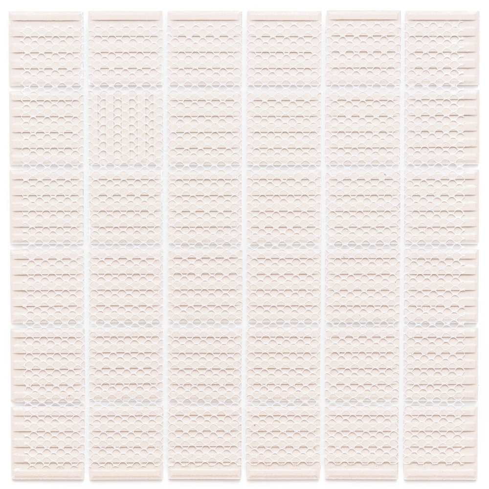 The Tile Life Cube 12" x 12" White Matte Porcelain Mosaic Floor and Wall Tile 11-Piece