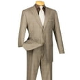 thumbnail image 2 of VINCI Men's Tan Glen Plaid 2-Button Classic-Fit Suit w/ Peak Lapel - NEW, 2 of 2