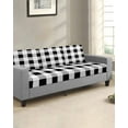 thumbnail image 2 of Black White Plaid Sofa Couch Cushion Covers Washable, Removable Stretchable Sectional Couch Covers, Spring Farmhouse Buffalo Checkered Slipcovers for L & T Shape Sofa Furniture Protector S Size 3 pcs, 2 of 7