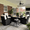 Black /Beige, variant on LayinSun 7 Pieces Outdoor Patio Furniture Set with Fire Pit Table, Rattan Wicker Sectional Swivel Rocker Chairs Sets