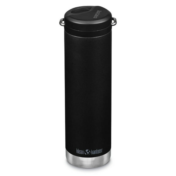Klean Kanteen TKWide Insulated Water Bottle with Twist Cap - Stainless Steel Water Bottle - 20 Oz, Black