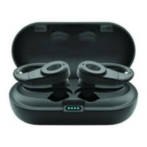Cable Wholesale  Bluetooth Wireless Earbuds with Charging Case - Over the Ear Clip - Black