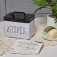 GenMous & Co. Tin Recipe Box with Cards and Dividers, Recipe Cards and