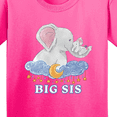 thumbnail image 4 of Inktastic Big Sis Cute Elephants with Moon and Stars Youth T-Shirt, 4 of 5