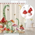 thumbnail image 4 of Sunlit Mushroom Decorative Shower Curtain Hooks, Cute Shower Curtain Rings for Bathroom, Resin, Cottage Decor Shower Curtain Hanger Hooks for Kids, Set of 12, Red, 4 of 7