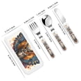 thumbnail image 2 of Kdxio Colorful Owl Tattoo Art Toddler Utensils Set - Kids Silverware Set, Set Kids Utensils Set with Case for Preschooler Children, 2 of 8