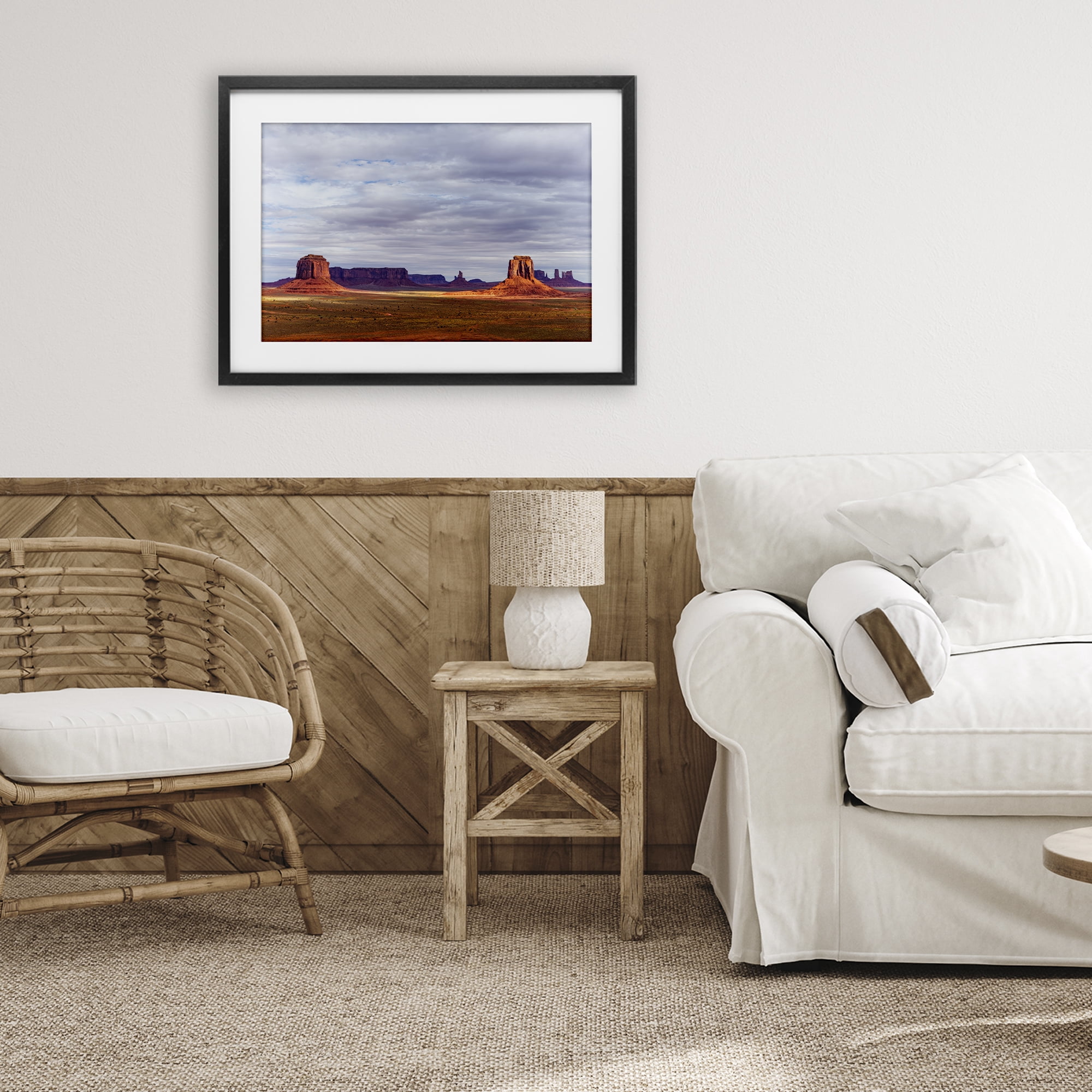 Stupell Industries Monumental Desert Buttes & Mesas Black Framed Print Under Glass, design by Shelley Carlisle