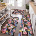 thumbnail image 2 of Pioneer Flower Floral Print Pattern Kitchen Rugs Sets Of 3,Kitchen Runner Rugs Non Skid Washable,Decorative Kitchen Floor Mats for Kitchen,Sink,Laundry,17X30 Inch + 17X47 Inch + 17X59 Inch, 2 of 6