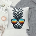 thumbnail image 2 of GOSMITH Pineapple Pillow Covers Summer Watercolor Pineapple Wears Glasses Pattern Pillows Decorative Cushion Cover Tropical Fruit Pillow Case Decor (Pineapple Set), 2 of 5