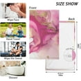 thumbnail image 2 of Coolnut Pink Gold Marble Hand Towels 2 Pieces, Cotton Bath Towel for Drying Face Hands Body Decorative Water Absorbent Lightweight Towels for Bathroom Ktichen Travel Gym, 16"x28", 2 of 6