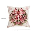 thumbnail image 3 of Zznnkj Christmas Wreath Pillow Cover Linen 18x18 Decorative Cushion Case for Sofa Bedroom Winter Holiday Party Decor, 3 of 7