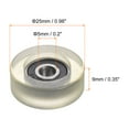thumbnail image 2 of Unique Bargains Roulement à Rouleau à Poulie en PU 5x25x9 mm, Roue de Guidage Revêtue de Polyuréthane pour Usage Industriel, Vert, 2 of 5