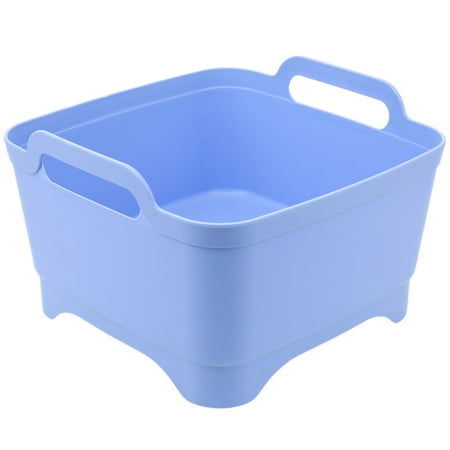

Plastic Portable Washing Basin Draining Storage Basket for Kitchen Organizer Washing Tub Vegetable Fruits Sink Baskets Tool-Blue