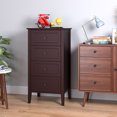 thumbnail image 4 of Homfa 4 Drawer Dresser for Bedroom, Wood Nightstand Chest of Drawers with Tall Leg, Dark Brown, 4 of 7