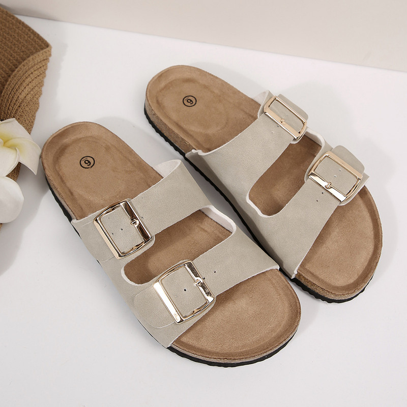 Penny Sue Women's Cork Footbed Slide Sandals, Off-White photo 4