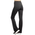 thumbnail image 2 of Sofra Women's High Waist Flare Leggings Yoga Pants with Stretch Fit L, Charcoal, 2 of 2