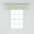 thumbnail image 2 of Ambesonne Abstract Valance Pack of 2, Grunge Checkered Design, 54"X12", Pale Teal Dark Taupe, 2 of 4