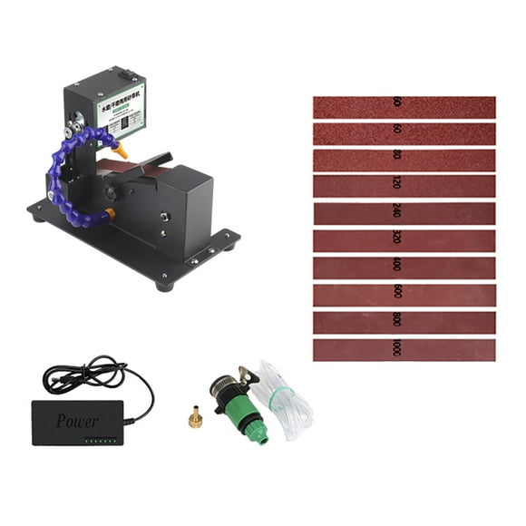 Mistaha 250W Dual-use Belt Sander and Polisher with 7-Speed Control - Standard and Deluxe Accessories Included - Steel Construction - 110-240V Voltage