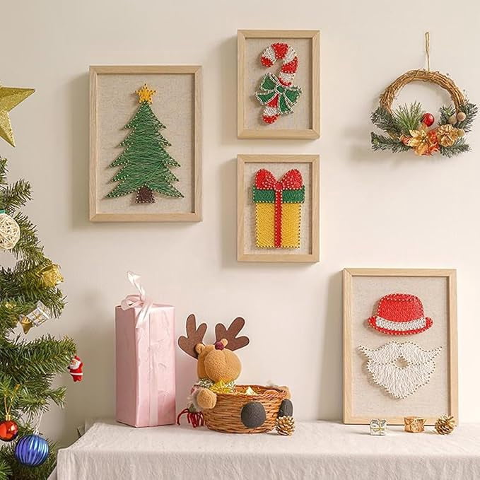 DIY Christmas Tree String Arts & Crafts for Boys Girls Ages 8-12+, Adult Crafts Kit Home Wall Decorations, Creative Art Activity Gift Toys for Ages8 9 10 11 12+
