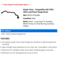 thumbnail image 2 of Heater Hose - Compatible with 2003 - 2005 Land Rover Range Rover 2004, 2 of 2