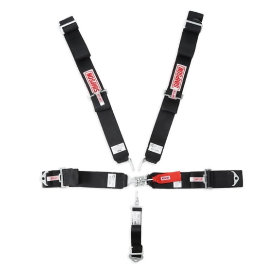 Simpson 29061BK Black 5-Point Seat Belt Harness Set, Pull Up