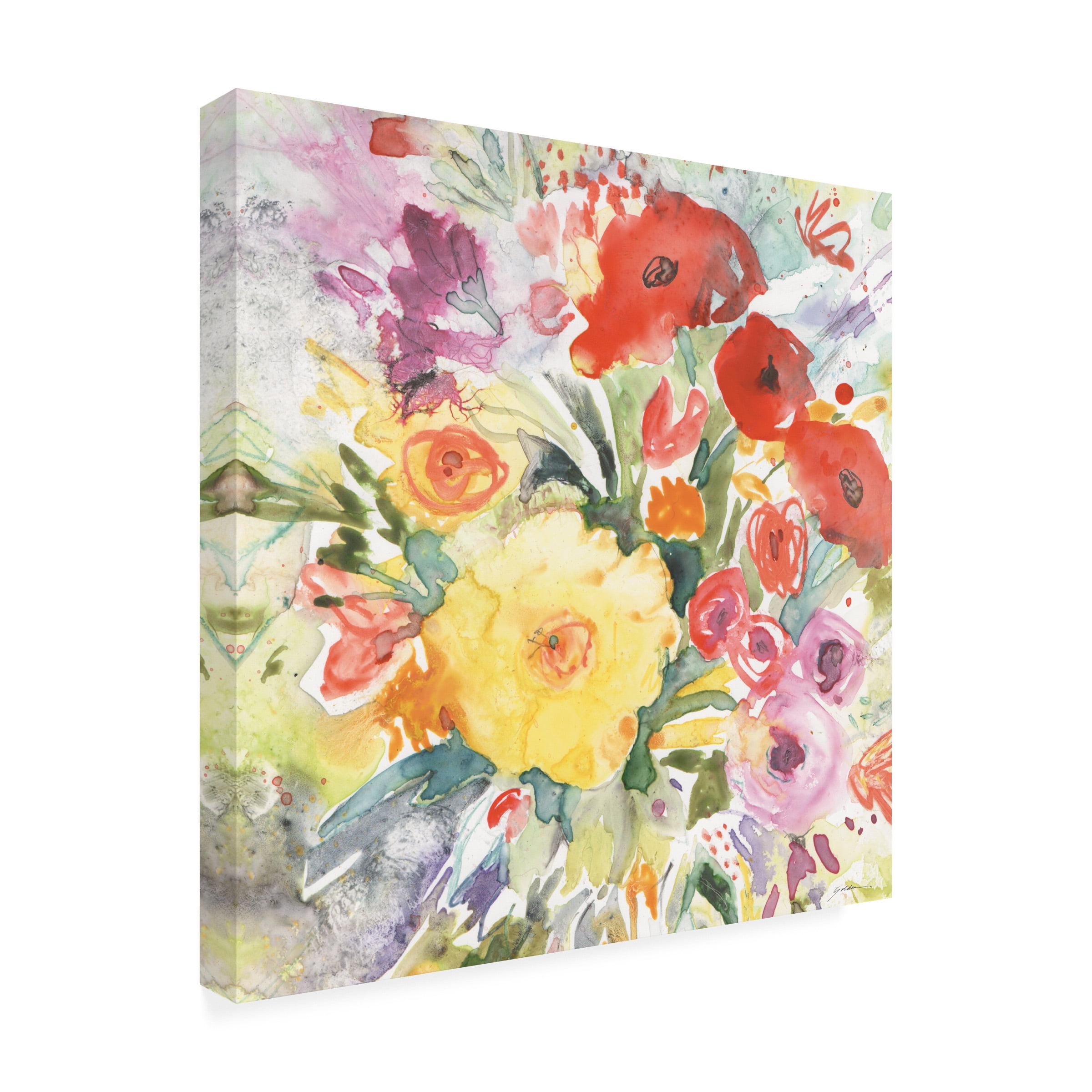 Sheila Golden 'The Birthday Bouquet' Outdoor Canvas