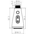 thumbnail image 2 of GHSDFBB Brushed Nickel Kitchen Sink Faucet Head 2-Function Pull-out Spray Head for Bathroom Kitchen Faucet Replacement Part G1/2 Connections (Style 3), 2 of 3